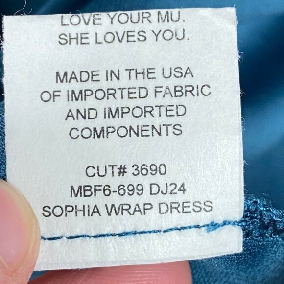 NWT Show Me Your Mumu Sophia Wrap Maxi Dress Deep Jade Size Small New Tags Boho - Picture 10 of 10